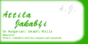 attila jakabfi business card